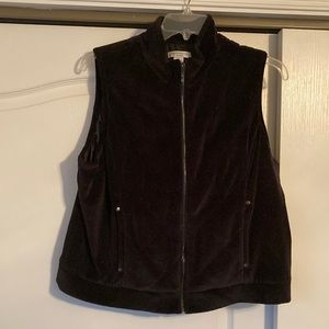 Black Velveteen Vest EUC 1X